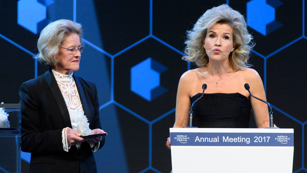 Founder of the Anne-Sophie Mutter Foundation and violinist Anne-Sophie Mutter receives Crystal Award for her leadership in providing opportunities for young people to develop careers as musicians