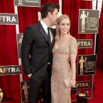 Emily Blunt in Roberto Cavalli, with husband John Krasinski