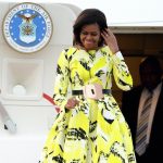 Michelle Obama in Kenzo on her first visit to Japan