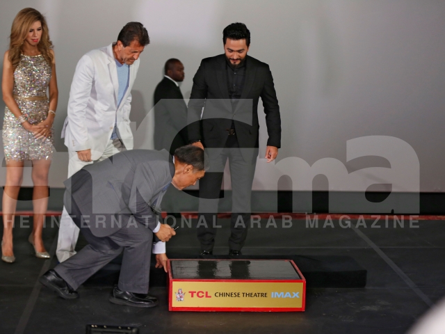 Tamer Hosny's Hand and Foot Print at the TCL Chinese Theater