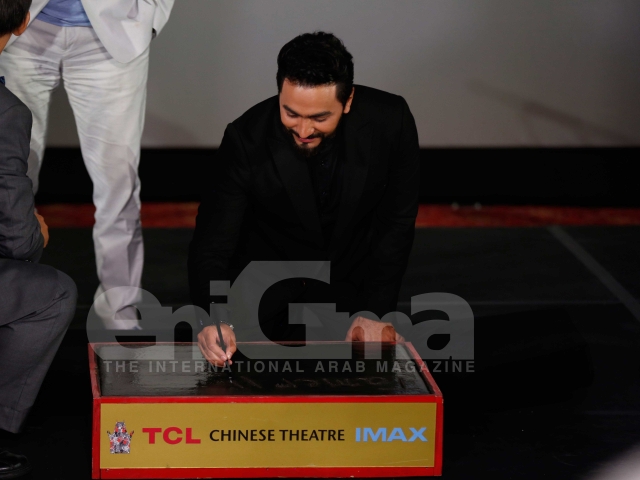 Tamer Hosny's Hand and Foot Print at the TCL Chinese Theater