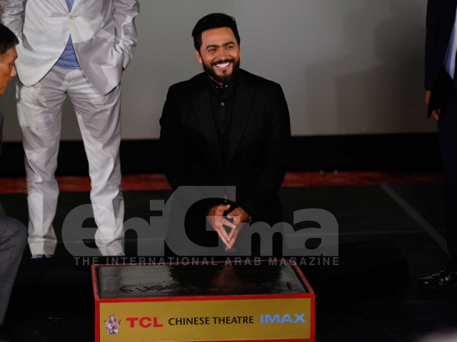 Tamer Hosny's Hand and Foot Print at the TCL Chinese Theater