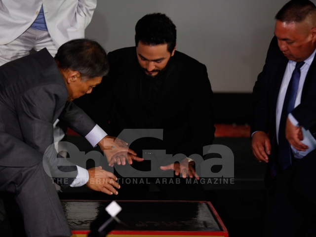 Tamer Hosny's Hand and Foot Print at the TCL Chinese Theater