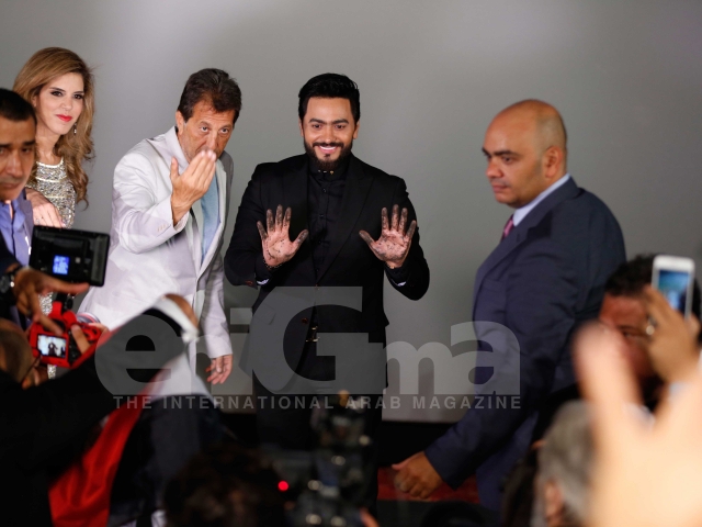 Tamer Hosny's Hand and Foot Print at the TCL Chinese Theater