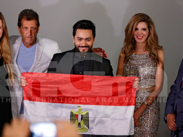 Tamer Hosny's Hand and Foot Print at the TCL Chinese Theater
