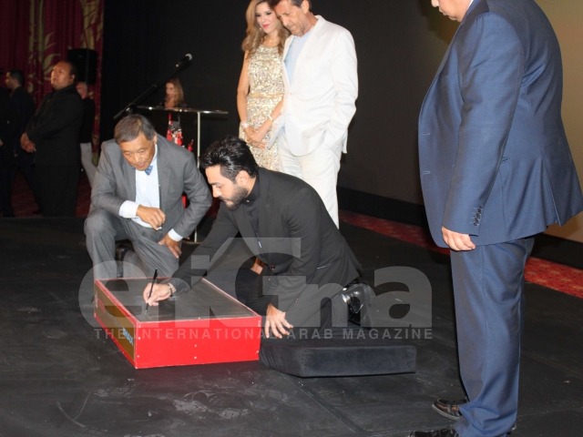 Tamer Hosny's Hand and Foot Print at the TCL Chinese Theater