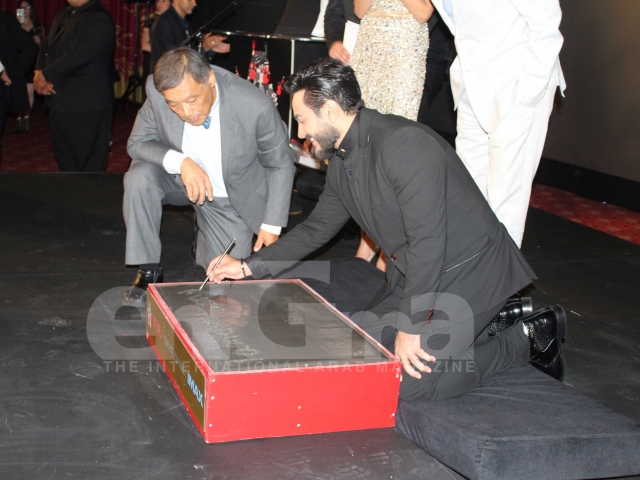 Tamer Hosny's Hand and Foot Print at the TCL Chinese Theater
