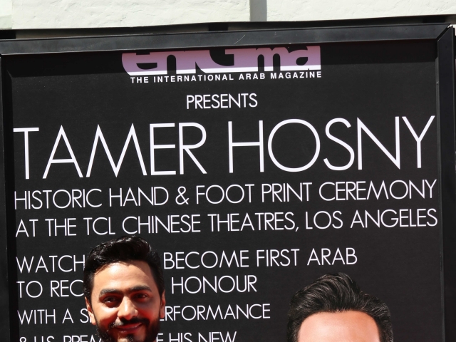 Tamer Hosny's Hand and Foot Print at the TCL Chinese Theater