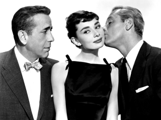 Humphrey Bogart, Audrey Hepburn, William Holden in Sabrina