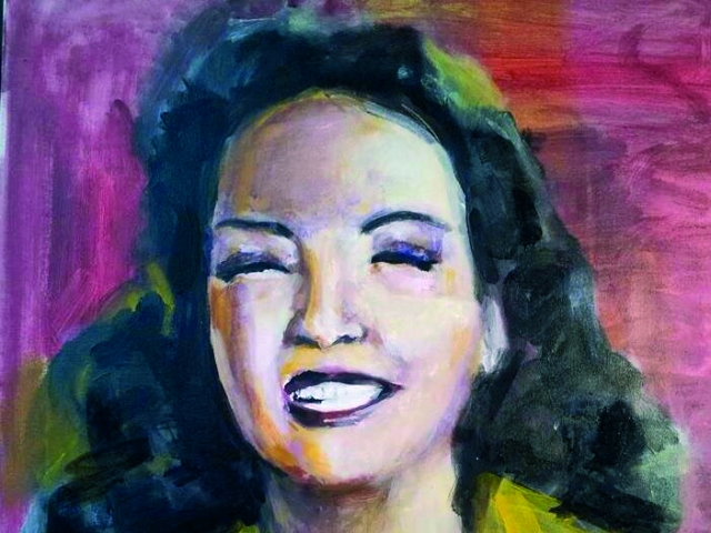 A painting of Shadia, drawn by her niece, Nahed Shaker
