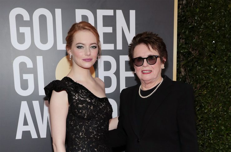Emma Stone & tennis player Billie Jean King