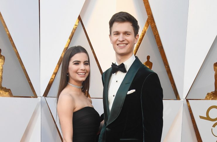 Ansel Elgort and Violetta Komyshan in Tom Ford