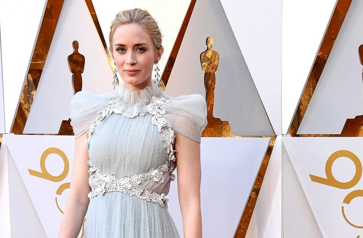 Emily Blunt in Schiaparelli Haute Couture