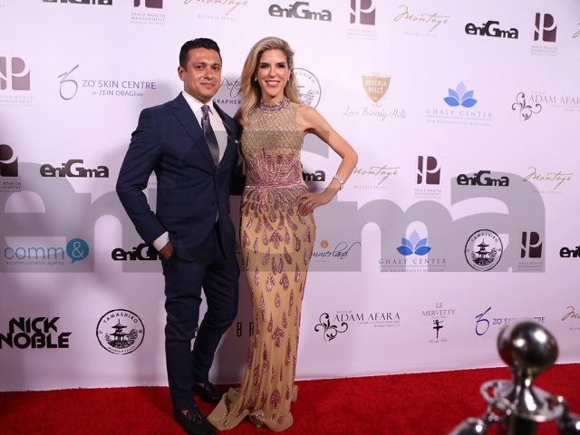 Mr. Hassan Morshedy & Yasmine Shihata at the 4th Celebration of Arab Glamour & Success at the Montage hotel in Beverly Hills.