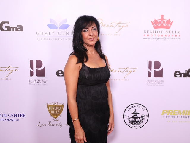 H.E Egyptian Consul Ambassador Lamia Mekhemar on the red carpet at the 4th Celebration of Arab Glamour & Success at the Montage hotel in Beverly Hills.