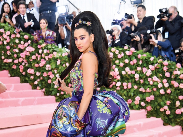 Dua Lipa in Versace