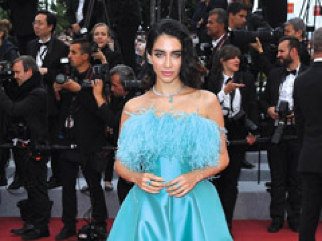 Jessica Kahawaty in Alexis Mabille at the A Hidden Life premiere