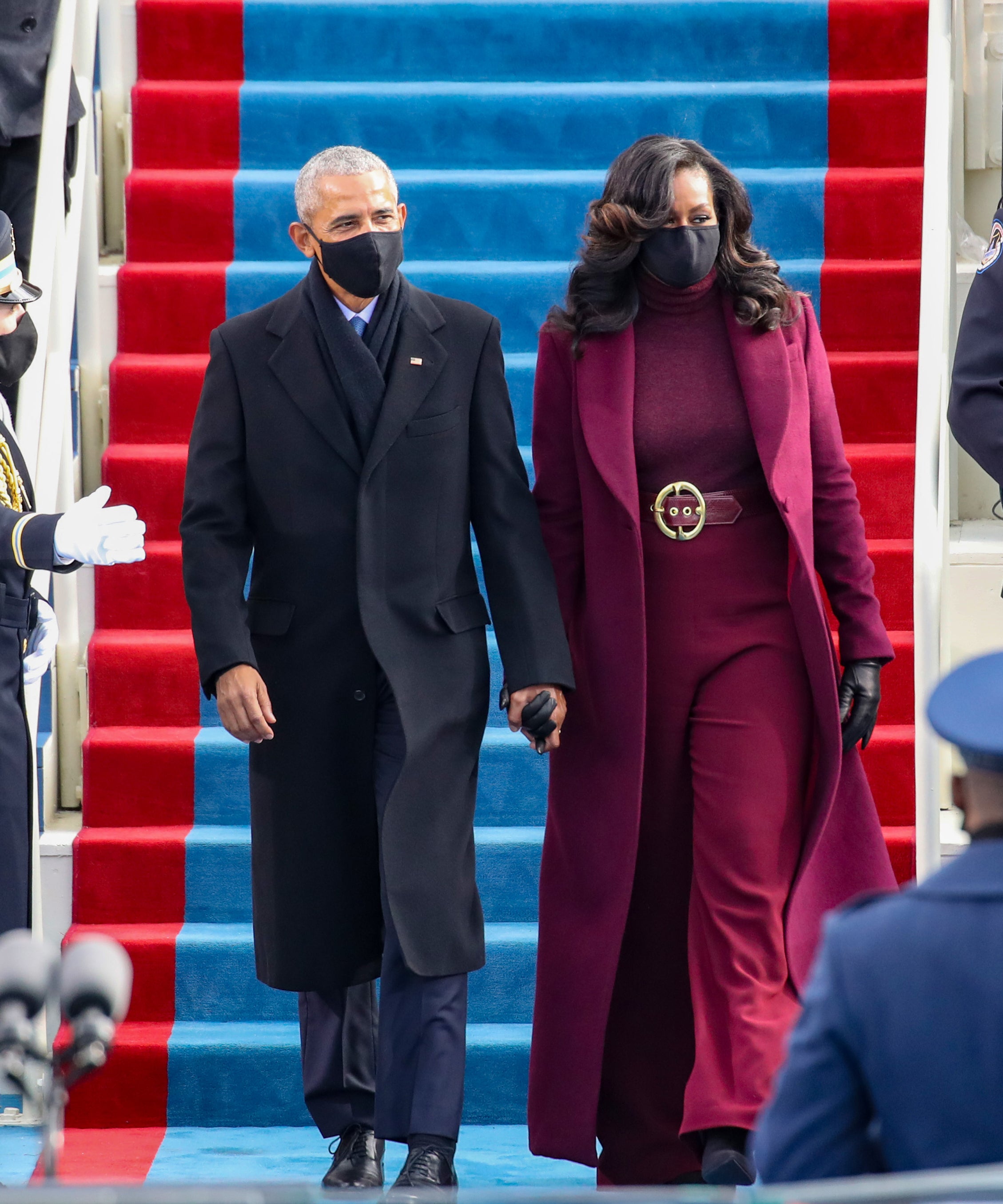 Barack & Michelle Obama in Sergio Hudson