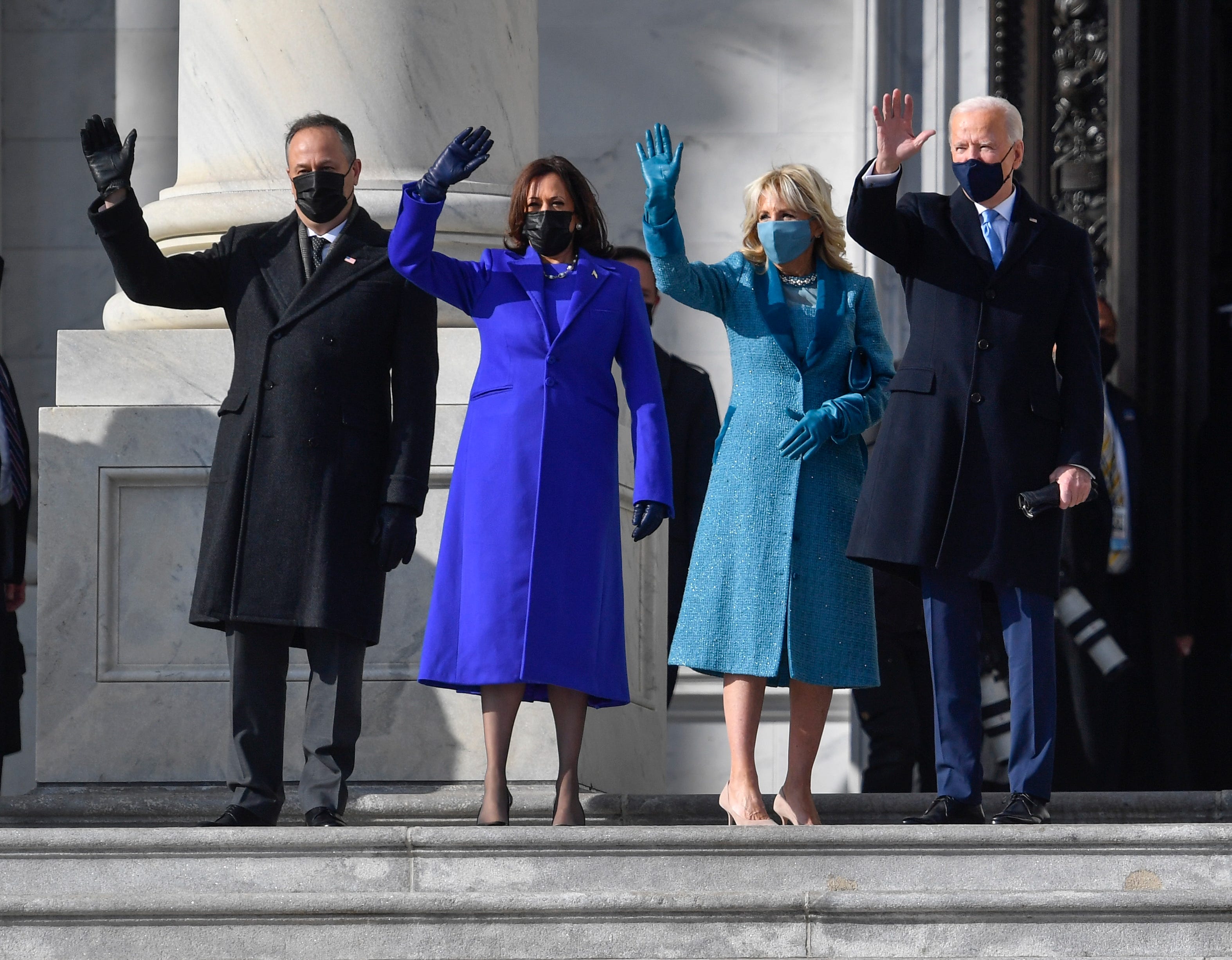 Doug Emhoff, Vice President Kamala Harris, Jill Biden & President Joe Biden